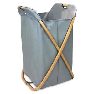 Bamboo Foldable Laundry Hamper X-Frame Portable Removable Storage Organizer New